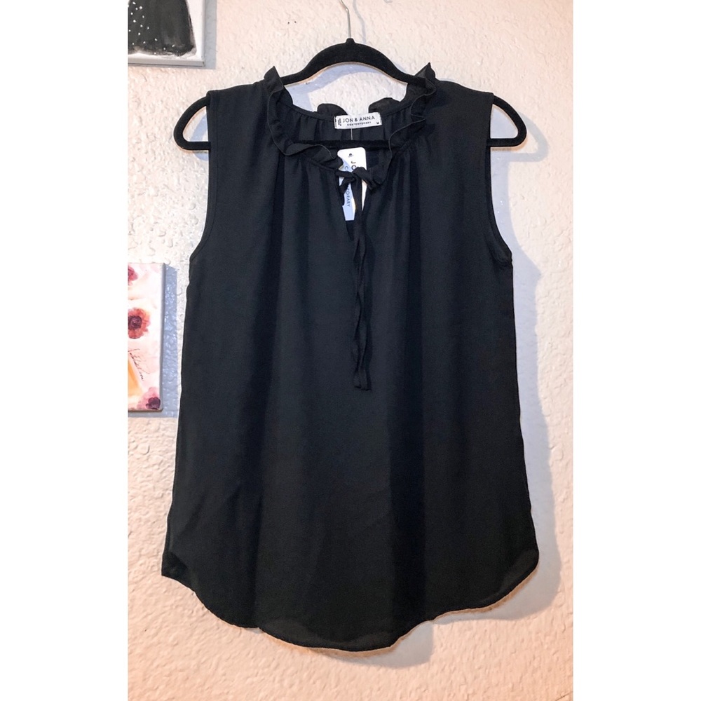 Jon and Anna Black Sheer Blouse